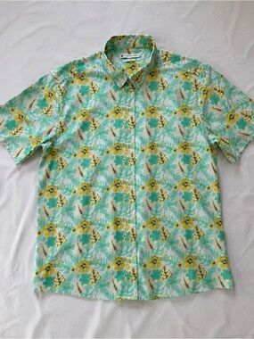 Southern Proper Tropical Floral Button Front Shirt XL
